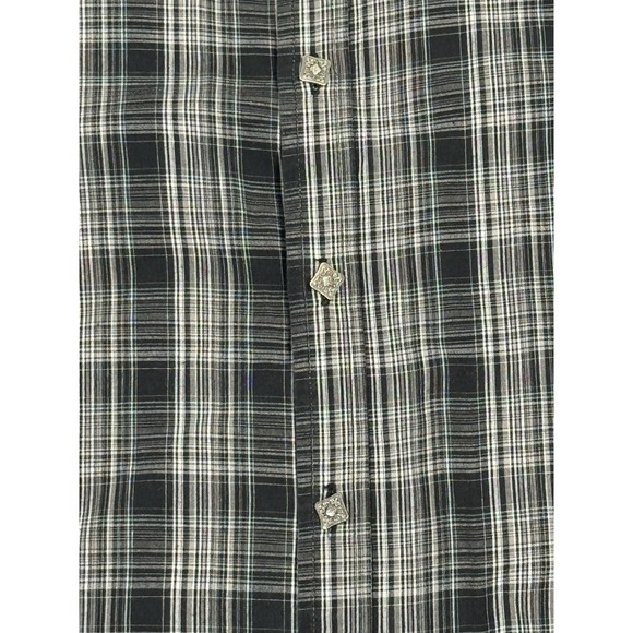 Roar‎ Shirt Mens 3XL Embroidered Spiritual Gothic Button Up Plaid Dynasty - Picture 5 of 11